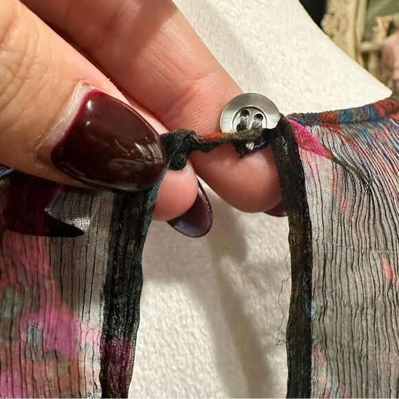 IRO Watercolor Sheer Layered Blouse Size Large - Picture 7 of 16